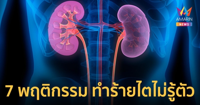 7 พฤติกรรม ทำร้ายไตไม่รู้ตัว เช็กสัญญาณโรค อาการแบบนี้รีบไปพบแพทย์