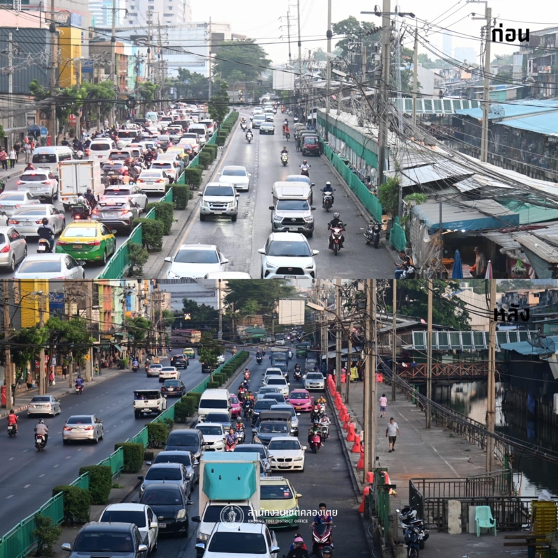 ชมภาพก่อน-หลัง ปิดตำนาน 20 ปี รื้อตลาดลาว คืนทางเท้าให้คนกรุงเทพฯ