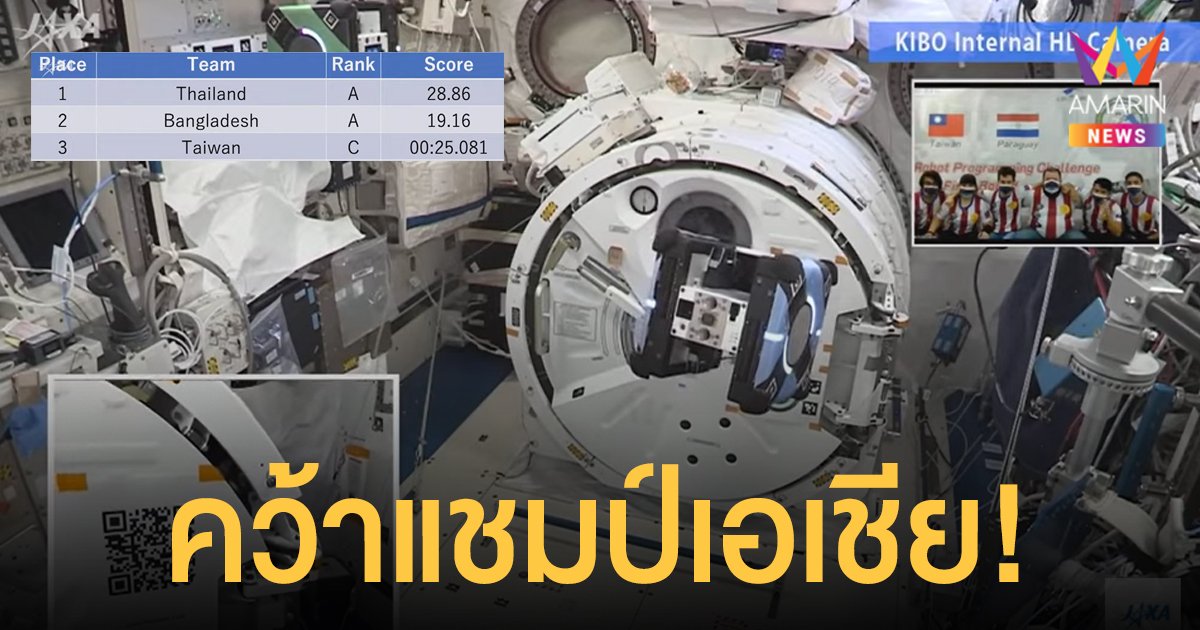น่าชื่นชม! เยาวชนไทย คว้าแชมป์เอเชีย แข่งเขียนโปรแกรมคุมหุ่นยนต์ NASA